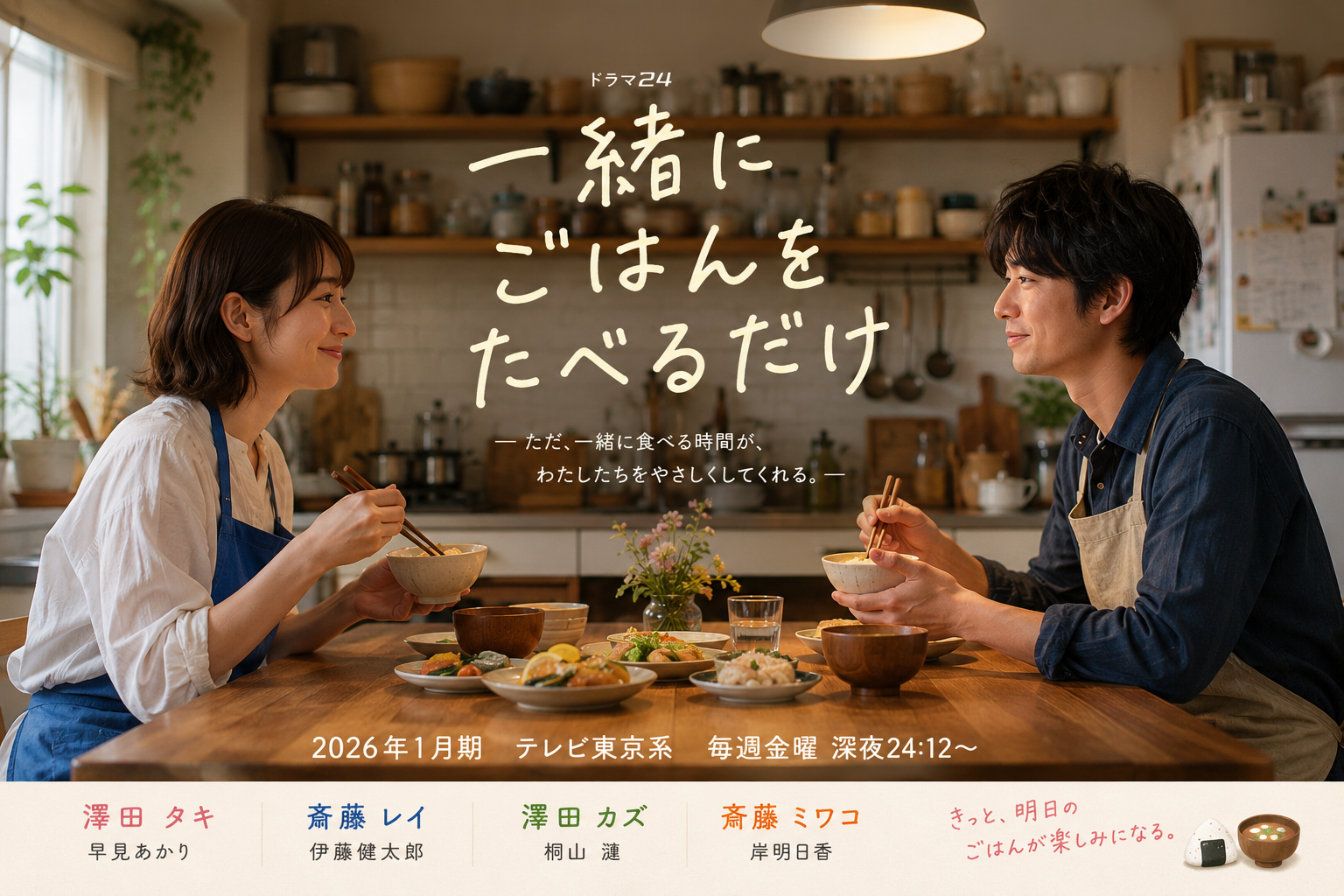 一緒にごはんをたべるだけ